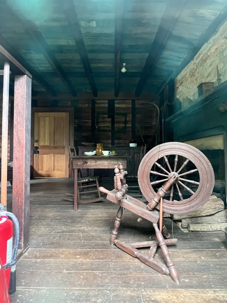 The interior of the Kelley house.