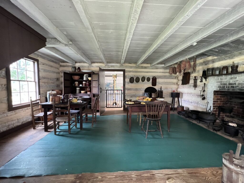 Inside the outdoor kitchen at the McLean House.