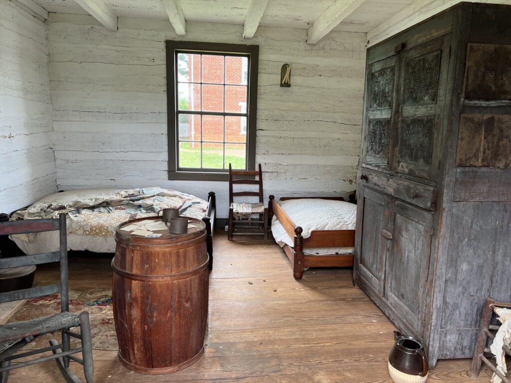 Inside the slave quarters.