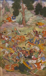 The First Battle of Panipat between Emperor Babur and Sultan Ibrahim Lodi