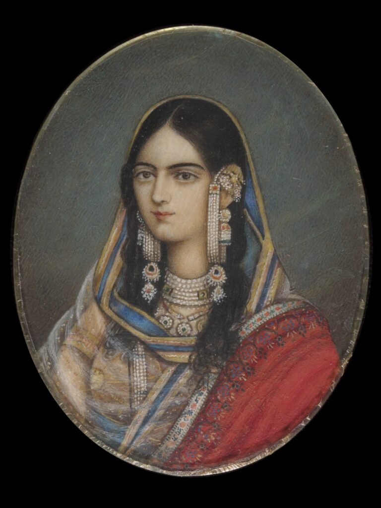 Portrait of a Mughal princess from Akbar's empire.