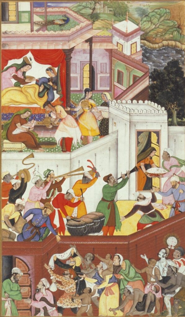 Prince Salim's birth at Sikri--from the Akbarnama