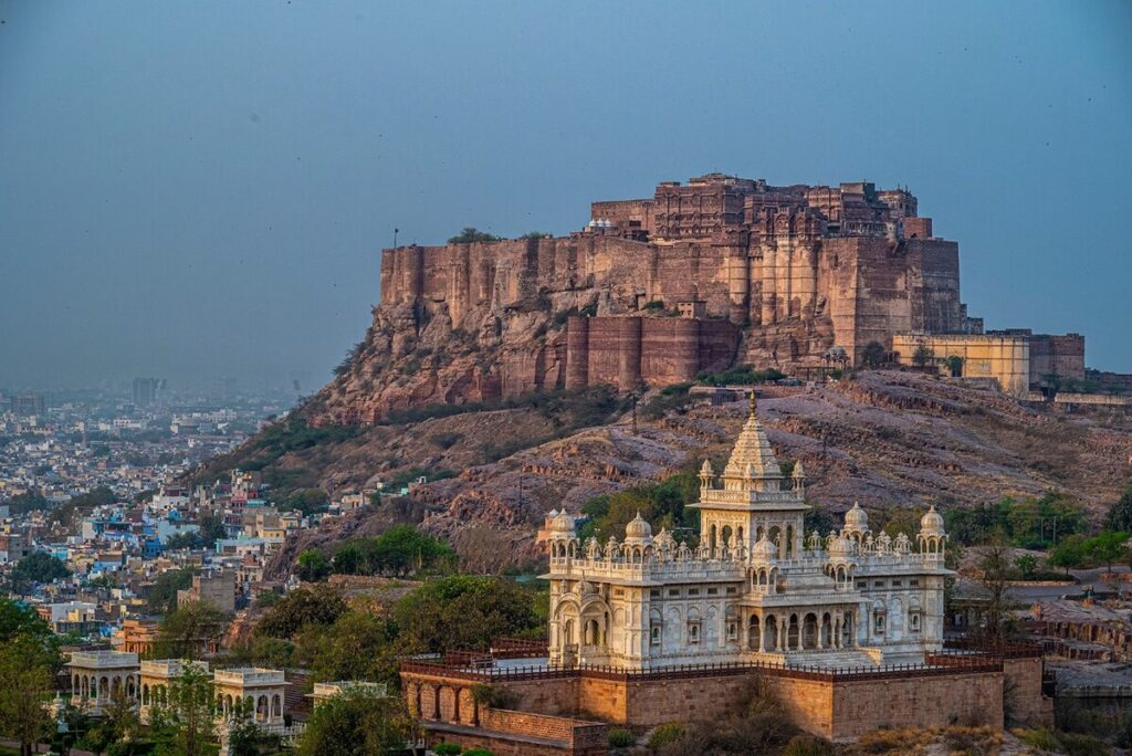 Mehrangarh Fort in the city of Jaipur in Rajasthan, India